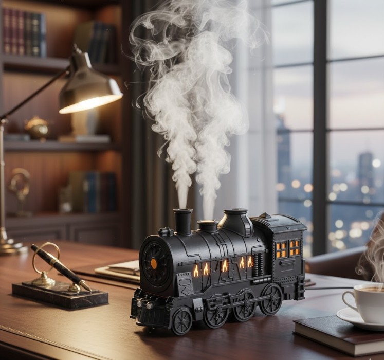 מכשיר אדים דקורטיבי רכבת קטר הרוגע 300 מ"ל מכשיר אדים דקורטיבי רכבת קטר הרוגע 300 מ"ל